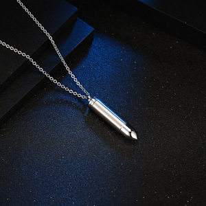 Punk tarzı mermi şekli paslanmaz çelik kremasyon kolye kolye evcil <span class=keywords><strong>Ashes</strong></span> <span class=keywords><strong>Ashes</strong></span> Urns külleri için altın renk takı - Product Image 6