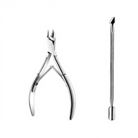 Pince à cuticules en acier inoxydable avec embout biseauté et rainure pour ongles, pince à ongles de beauté, vente en gros