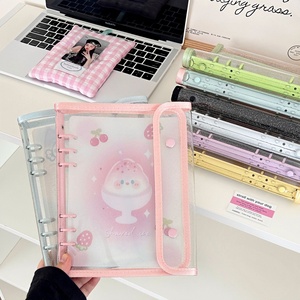 <span class=keywords><strong>Album</strong></span> <span class=keywords><strong>photo</strong></span> A5 compact à double bouton pour collection d'idols, couverture en PVC, matériau plastique écologique brillant - Product Image 4