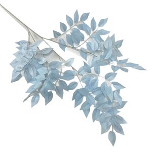 Feuilles de plantes vertes, fleurs de mariage, feuilles de banian douces, feuilles de banian artificielles blanches en gros pour arche décorative - Product Image 5
