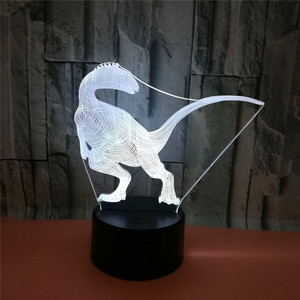 Dinosaurio forma acrílico lámpara de noche led <span class=keywords><strong>3d</strong></span> niños luces de la noche - Product Image 3