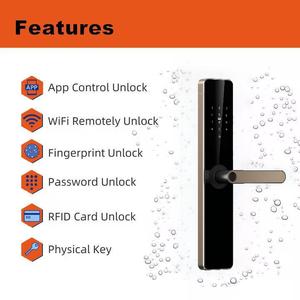 Cerradura Inteligente de Seguridad con Control de Acceso por Huella Dactilar Tuya, Totalmente Automática, de Alta Calidad, Antioxidante, Delgada, con Tarjeta para Hotel - Product Image 3