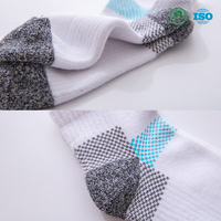 Chaussettes de sport unisexes pour femmes et hommes, épaisses, chaudes, en coton et nylon, avec blocs de couleur, patchwork, respirantes, athlétiques, pour l'extérieur, en tissu éponge doux