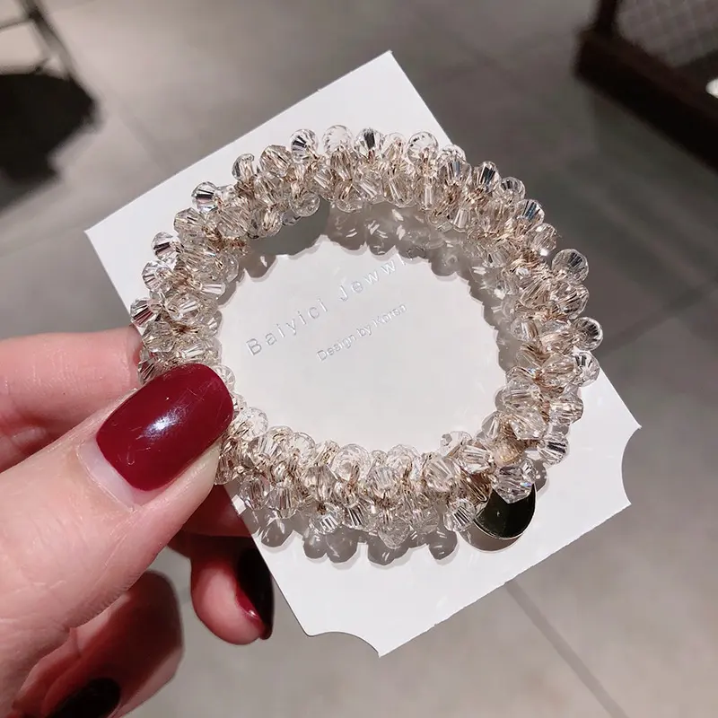 Vrouwen Crystal Hoofdband Parel Elastische Hoofdband Meisjes Hoofdband Rubberen Band Vrouwen Haaraccessoires Hoofddeksel