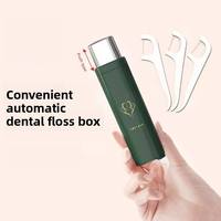 Boîte de rangement automatique portable pour fil dentaire, expédition directe usine, déverrouillage à une main, étui de voyage hygiénique