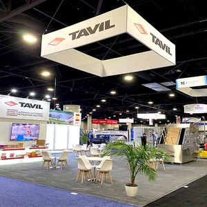 Nhà máy tùy chỉnh vuông treo vòng quảng cáo căng thẳng hiển thị khung cho trần cho triển lãm thương mại và hội nghị - Product Image 2