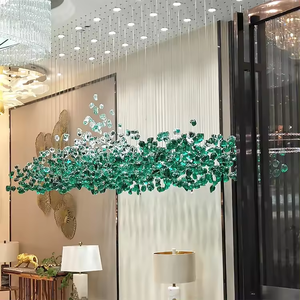 <span class=keywords><strong>Lampadario</strong></span> di Lusso Personalizzato di Alta Qualità in Cristallo Verde per Hall di Hotel, Ville, Centri Commerciali e Progetti di Design - Product Image 2