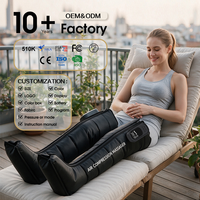 Masseur de jambes à compression d'air Bottes de récupération pieds jambes Pressothérapie Percussion
