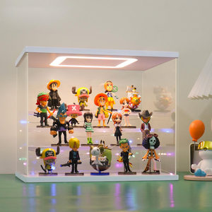 Hiện đại rõ ràng Acrylic hiển thị trường hợp đứng dẫn ánh sáng 5-Tier có thể tháo rời lưu trữ cho chống bụi tổ chức sưu tầm - Product Image 5