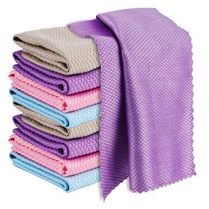 Panni in microfibra per la pulizia delle squame di pesce, panni da cucina in microfibra senza pelucchi e senza aloni, 30x40 cm, panni in microfibra ad asciugatura rapida per piatti e vetri - Product Image 1