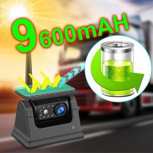 2.4GHz reversa không dây năng lượng mặt trời Máy ảnh de recul Sans Fil ruckfahrkamera xe nâng xe tải Màn hình Kit Pin đảo chiều máy ảnh - Product Image 5