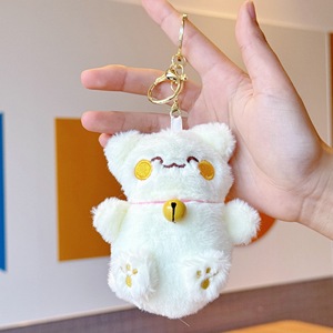 2025 nouveau dessin animé mignon jouet poupée petit chat sac suspendu décoration poupée cadeau en gros en peluche chat chanceux porte-clés prêt à expédier - Product Image 5