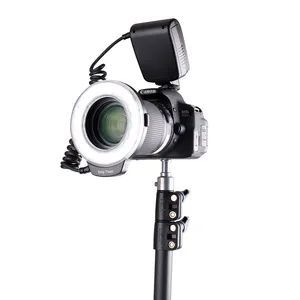 Grosir senter speedlite-Travor Lampu Cincin Aksesori Kamera RF-600D, Senter Kamera Led Makro Speedlite dengan 4 Filter Warna