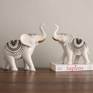 Witt Fabricants Éléphant en gros une <span class=keywords><strong>famille</strong></span> de trois éléphants de bon augure Résine Artisanat Décoration Salon Décoration de la maison - Product Image 4