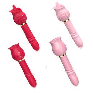 Vibrador de Flor de Rosa Aifeiya, Telescópico, con Succión, 12 Frecuencias, Varita AV, Dispositivo de Lamido de Lengua, Éxito de Ventas en Amazon, para Adultos - Product Image 1