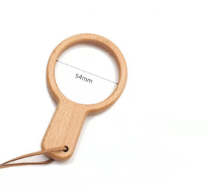 लकड़ी के हाथ में ताल बच्चों खिलौना आवर्धक कांच - Product Image 1