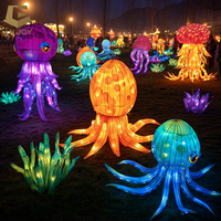 SGL172 City Lights Show Lanterne animale de l'océan personnalisée Lanterne de festival marin de méduses chinoises