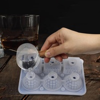 Moule à glaçons sphériques et carrés en silicone pour whisky, plateau à glaçons de qualité alimentaire avec couvercle, idéal pour la fabrication de glaces DIY - Vente en gros