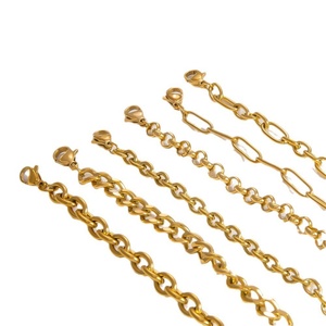 Pendentif géométrique tendance pour femme, en acier inoxydable plaqué or 18 carats, polyvalent, luxe léger, haut de gamme, collection automne-hiver - Product Image 6