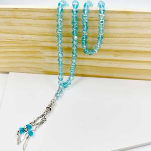 Religión musulmana Iislámica católica Rosario collar cristal facetado cuentas 99 Uds cuentas 8mm cuentas de oración cadena collar Rosario - Product Image 6