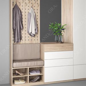 Lotes grandes de madera de teca turca de 2 puertas armario de Hotel diseños de armario con espejo - Product Image 2