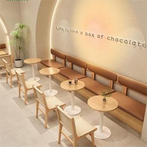 Conjunto de Muebles Modernos para Cafetería, Sofá de Cuero con Mesas y Sillas a Juego para Restaurante, Cafetería, Hotel, Uso Comercial - Product Image 3