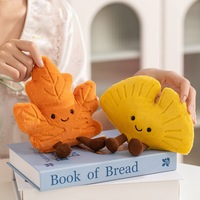 Nouvelle Arrivée Automne : Peluche Feuille d'Érable et Feuille de Ginkgo 31-50cm, Rembourrée en Éponge, Coussin Confortable, Pendentif Mural pour la Maison, Poupée d'Anniversaire
