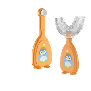 2 pcs Kids Soft Silicone Training Toothbrush Baby Children Dental Care U Shape Toothbrushes For Babies