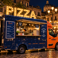 Enseigne lumineuse 3D en métal pour entreprise, lettres lumineuses, logo, enseignes en acrylique, enseignes LED illuminées, enseigne Pizza pour Food Truck