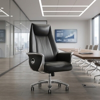 Chaise de bureau de direction de haute qualité, à dossier haut, pivotante, réglable en hauteur, moderne, confortable, grande taille, pour usage commercial