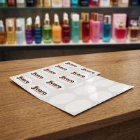 Autocollants personnalisés en vinyle imperméable auto-adhésifs avec logo publicitaire gratuit et couleur sur mesure pour étiquettes de thé au lait
