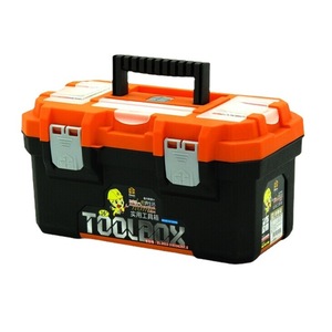 Plastic <b>Toolbox</b> 20L Waterproof With Locking <b>Mechanism</b> For Household Tool Storage Orange Lid - Product Image 5