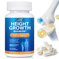 Complément alimentaire pour la croissance en taille Lenm Private Label, 120 capsules, calcium D3 zinc L-arginine pour la santé osseuse des adolescents de plus de 12 ans, service OEM ODM