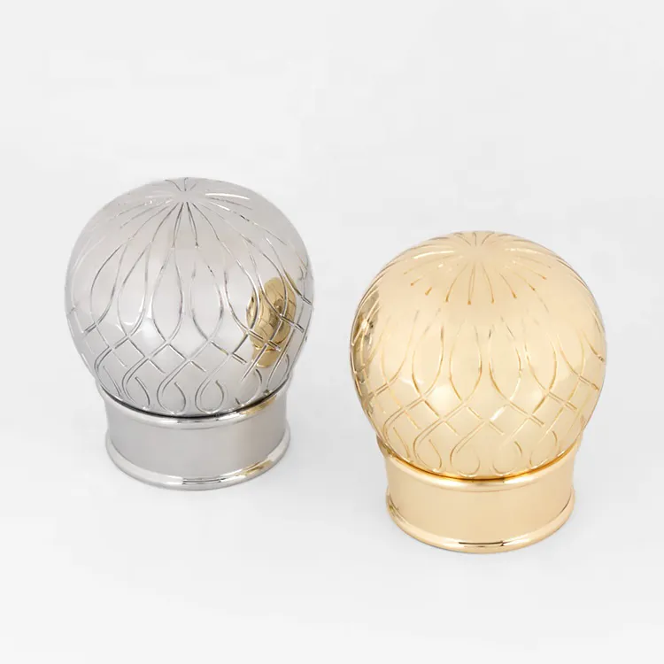 Fabricante logotipo personalizado luxo alumínio mármore coroa metal ouro perfume crimp garrafa tampa magnética zamac perfume tampas