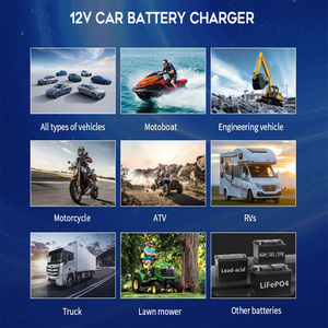 Chargeur <span class=keywords><strong>de</strong></span> batterie automobile intelligent 6/8/12/14/16/24V et chargeur d'entretien entièrement automatique avec pinces <span class=keywords><strong>de</strong></span> câble - Product Image 4