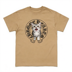 Camiseta de Manga Corta Unisex con Estampado de Cabeza de Animal, Camuflaje, Corte Regular Premium, Uso Diario, Transpirable, 100% Algodón Jersey con Etiquetas - Product Image 1