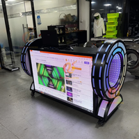 RICHSHINING Table de DJ portable en métal avec écran pour les spectacles de boîtes de nuit et le contrôle RVB Façade de pixels pour les écrans de bar DJ