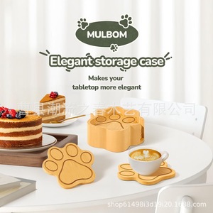 Wooden heat-insulating placemat, creative dining table <b>mat</b>, <b>cat</b> scratch <b>mat</b>, heat-insulating, non-slip, casserole anti-scalding - Product Image 3