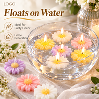 Lilin Kedelai Wangi Beraroma Bunga Buatan Tangan, Lilin Bunga Daisy Warna-warni untuk Hadiah Hari Valentine, Diwali, Paskah, dan Liburan