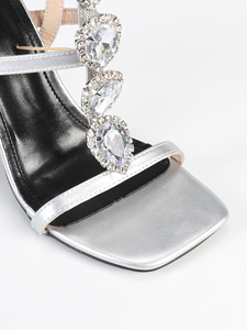 Nouvelle Collection 2026 – Tendance Estivale : Escarpins à Bout Carré, Strass et Pierres Précieuses, <span class=keywords><strong>Or</strong></span> Industriel, Respirants, Talon Aiguille Super Haut - Product Image 4