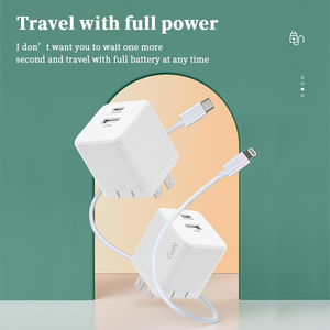 Chargeur Hi-Q Type C + USB GaN PD 45W double Port chargeurs de couleur blanche Protection contre les surcharges - Product Image 3