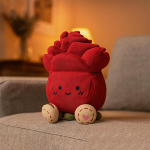 V439 Venta al por mayor de fábrica: Adorable muñeca de pana suave con forma de flor, juguete de peluche de rosa roja, perfecto para regalos infantiles, decoración del hogar o <span class=keywords><strong>el</strong></span> Día de <span class=keywords><strong>la</strong></span> Madre - Product Image 4