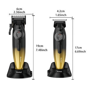Kemei Electric <b>Hair</b> <b>Clipper</b> Set Km-1867 1868 Professional With Digital Display Charging Model Strong Power - Product Image 5