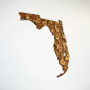 3D mappa della <span class=keywords><strong>Florida</strong></span> in legno un unico viaggiatore USA decorazione per la casa regalo mappa del mondo Puzzle in legno - Product Image 2
