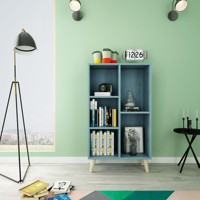 Étagère à livres d'angle en bois, design moderne, bibliothèque, salon, bibliothèque de maison, rangement pour enfants et adultes