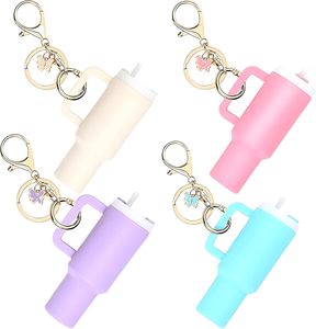 Mini Tumbler Cup Keychain Accessories Cute Charms Chapstick Lip Balm Holder for Women <b>Purse</b> Handbag - Product Image 1
