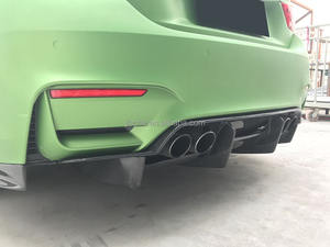 Углеродное волокно, задний рассеиватель губ, спойлер, бампер, защита подбородка для BMW F80 M3 F82 F83 M4 2014-2018, Стайлинг автомобиля - Product Image 4