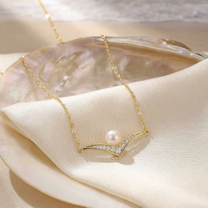 Collar de Plata S925 con Perla de Agua Dulce en Forma de Corazón, Colgante con Circonitas, Joyería Elegante, Regalo Romántico para Mujer - Product Image 2
