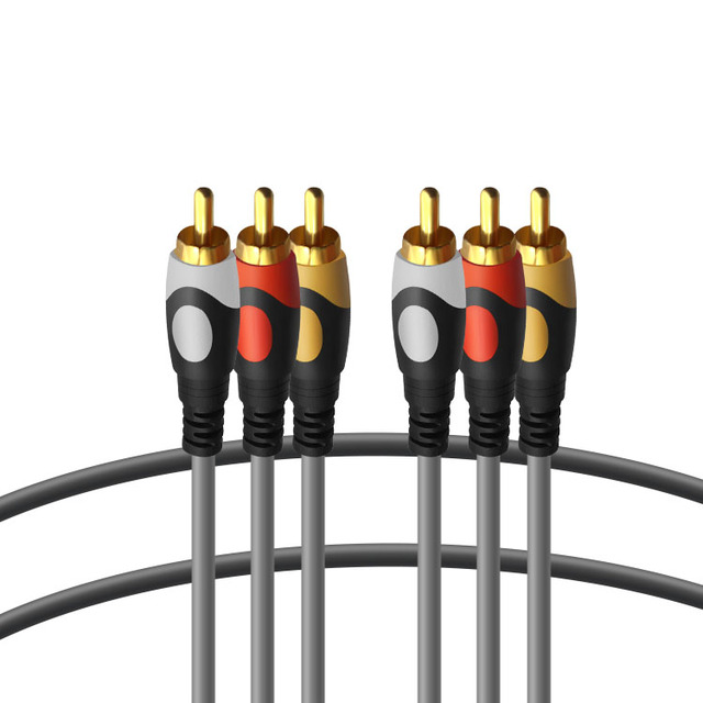 Gold Plated High Quality Rca Audio Cable 1.5M 3M 5M 10M 15M 3RCA Male to 3RCA Male Audio Video Cable