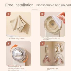 Support mural de rangement de cuisine sans perçage pour couvercles de casseroles rotatifs et planches à découper, avec support pour ustensiles de cuisine - Product Image 3